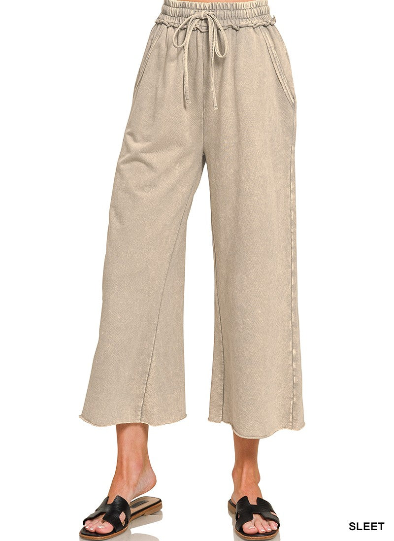 Comfy Wide Leg Cropped Pants