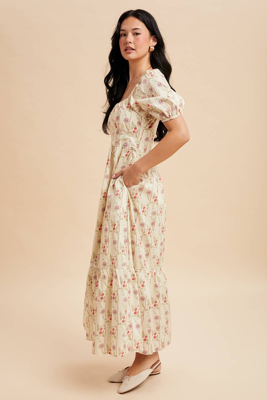 Cotton Floral Maxi Dress