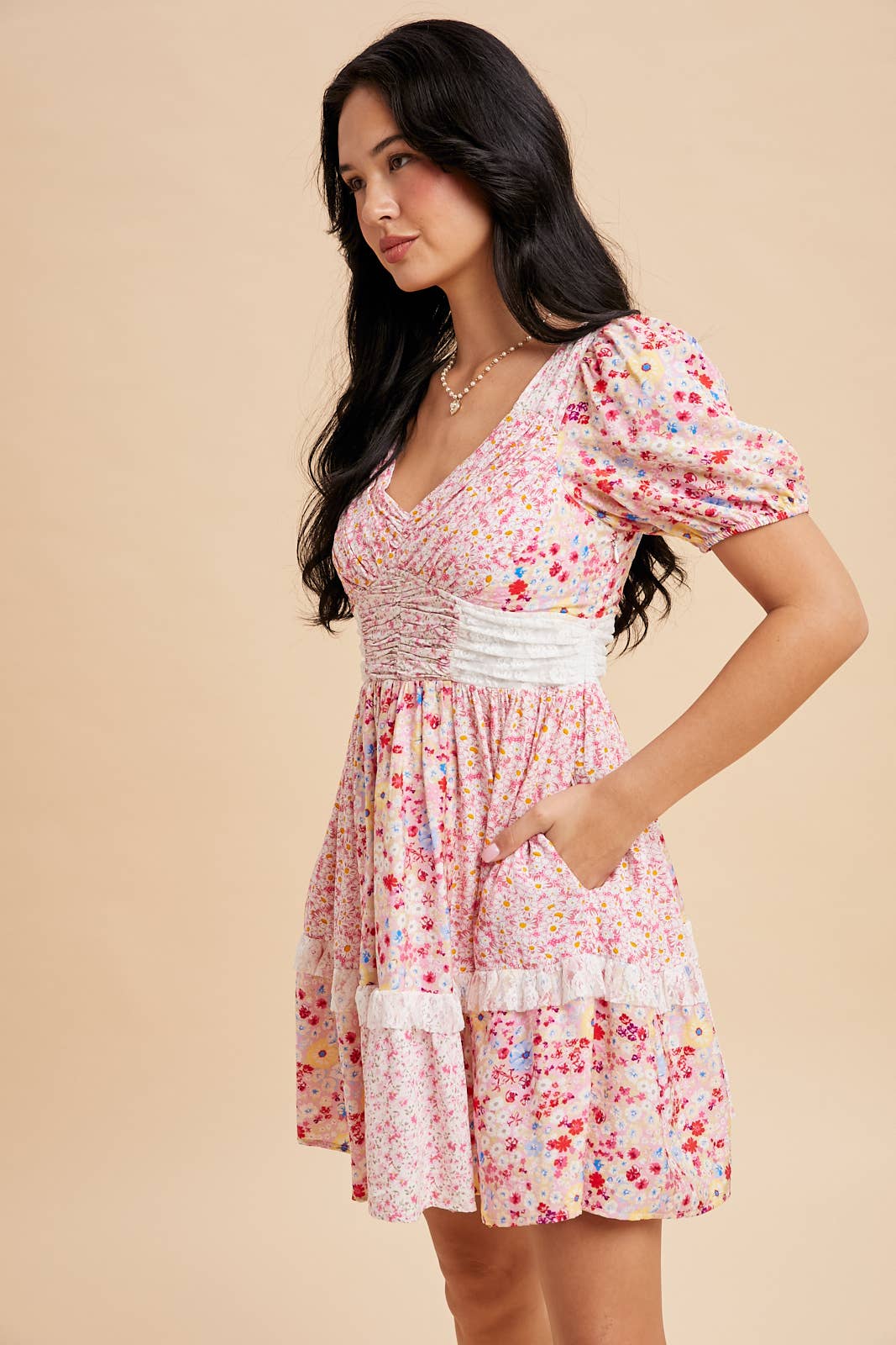 Floral Print Mini Dress