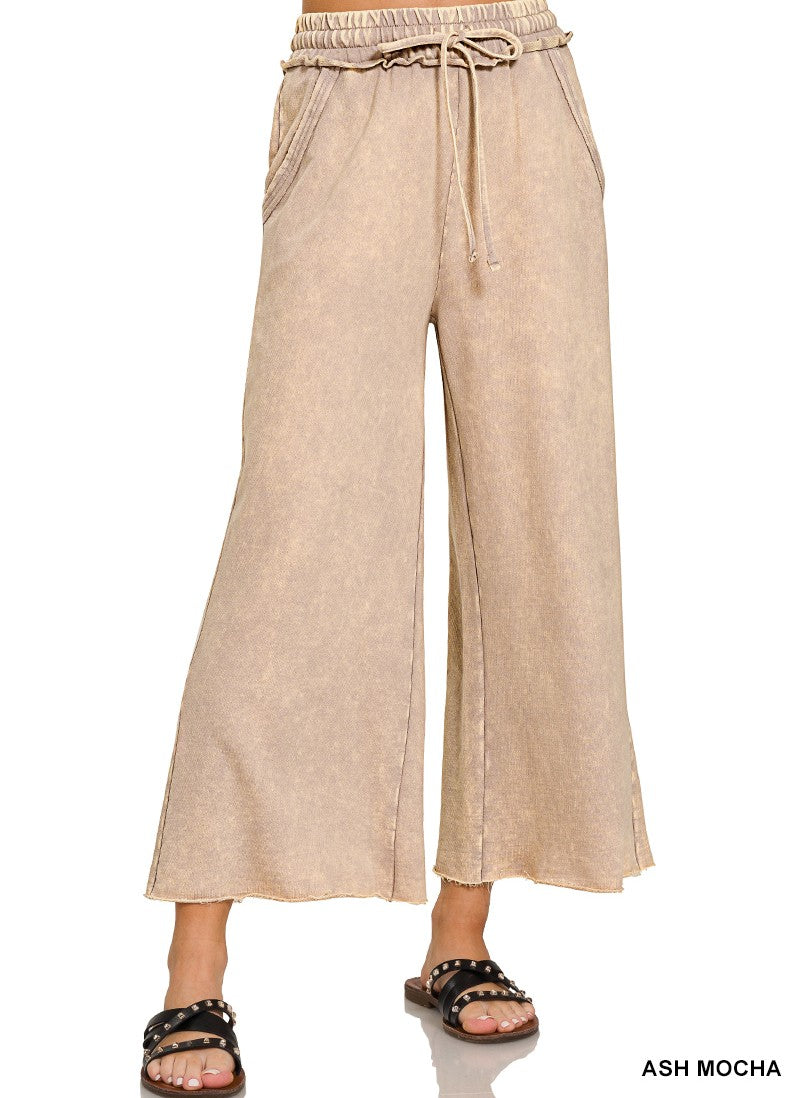 Comfy Wide Leg Cropped Pants