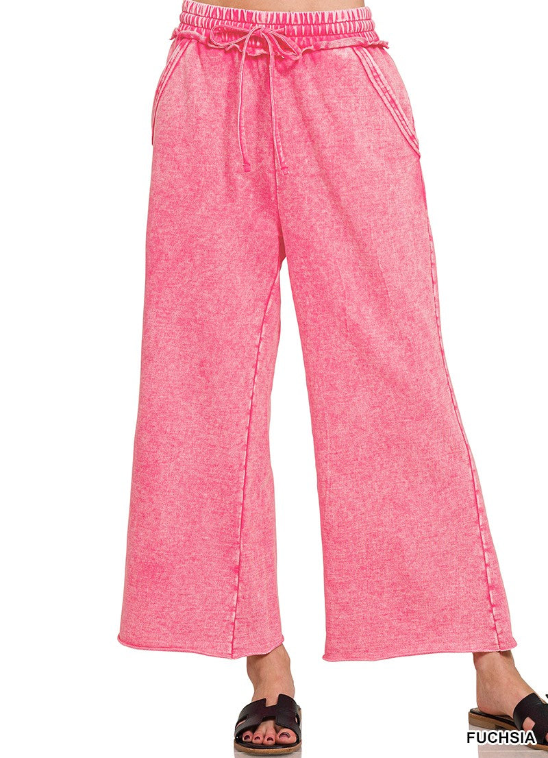 Comfy Wide Leg Cropped Pants