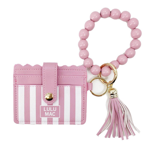 LULU MAC Beaded Wristlet ID Wallet